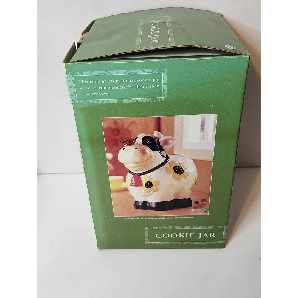 Bico Daisy Cow With Butterfly On Her Nose Cookie Jar